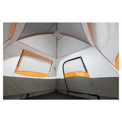 Alps Mountaineering Camp Creek 6-Person Apricot/Charcoal -Outdoor World camp creek 6 2021 interior pockets door 2