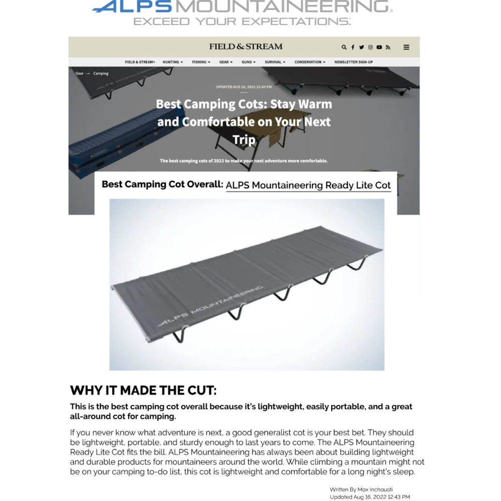 Alps Mountaineering Ready Lite Cot 5 Alps Mountaineering Ready Lite Cot - Image 3